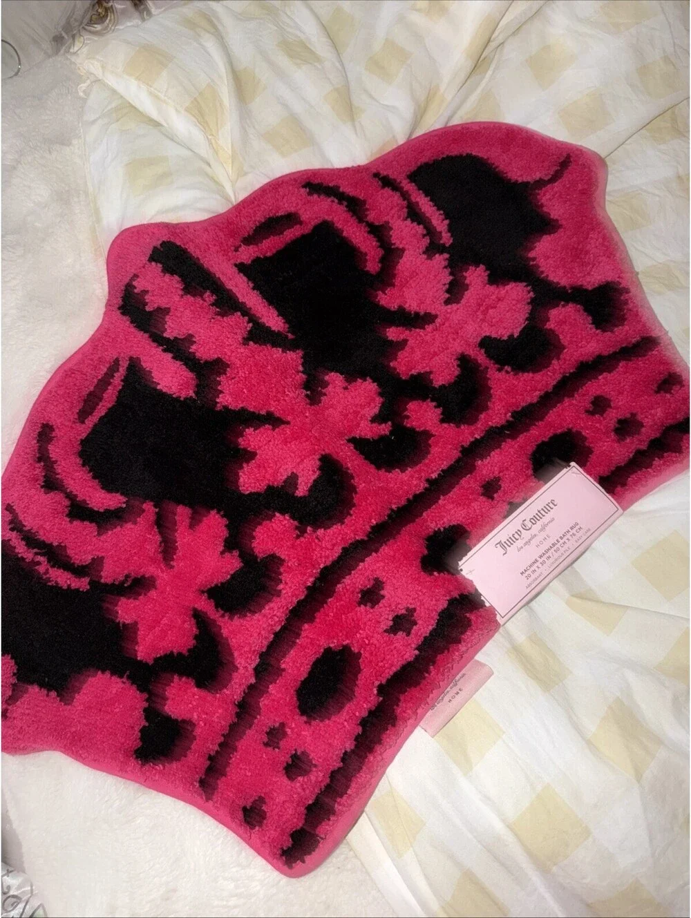 Juicy Couture pink Crown Bath Rug